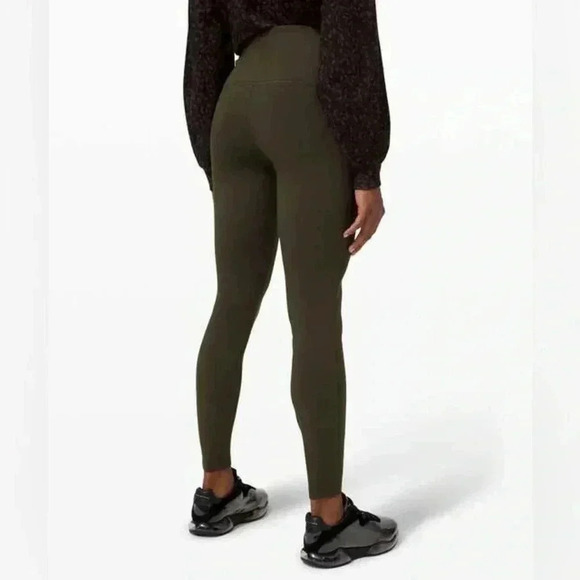 Lululemon Women's 10 Wunder Lounge Super High-Rise Tight 28" Green Soft Pants - Picture 1 of 14